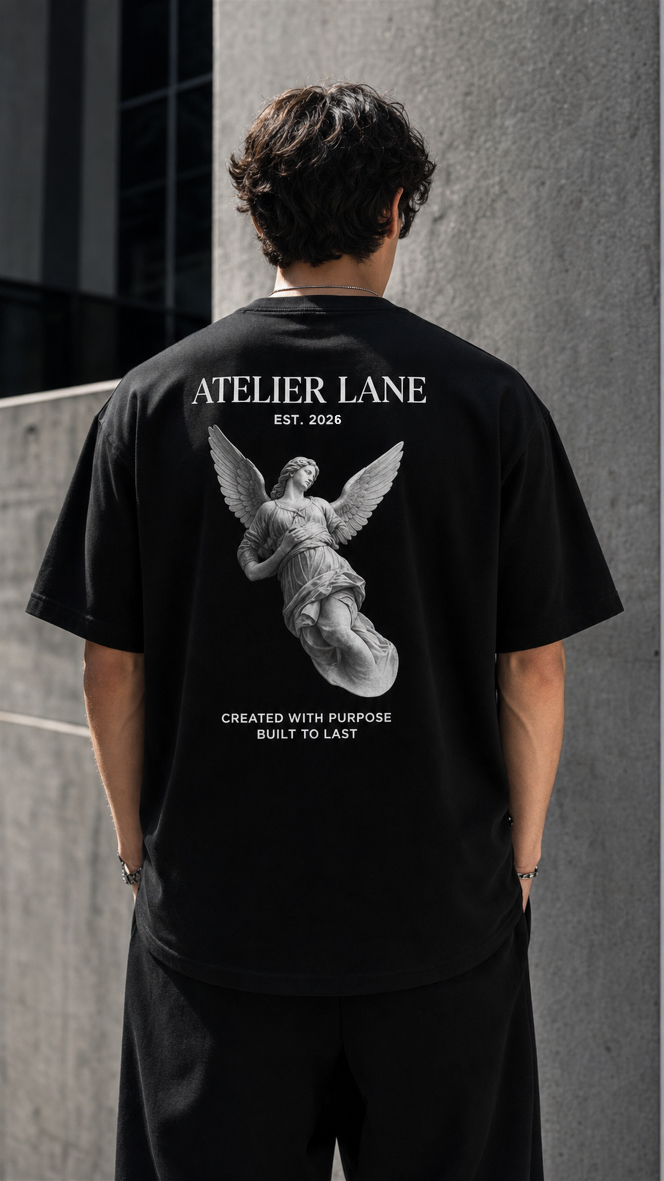Black Guardian T-shirt back print with EST. 2026